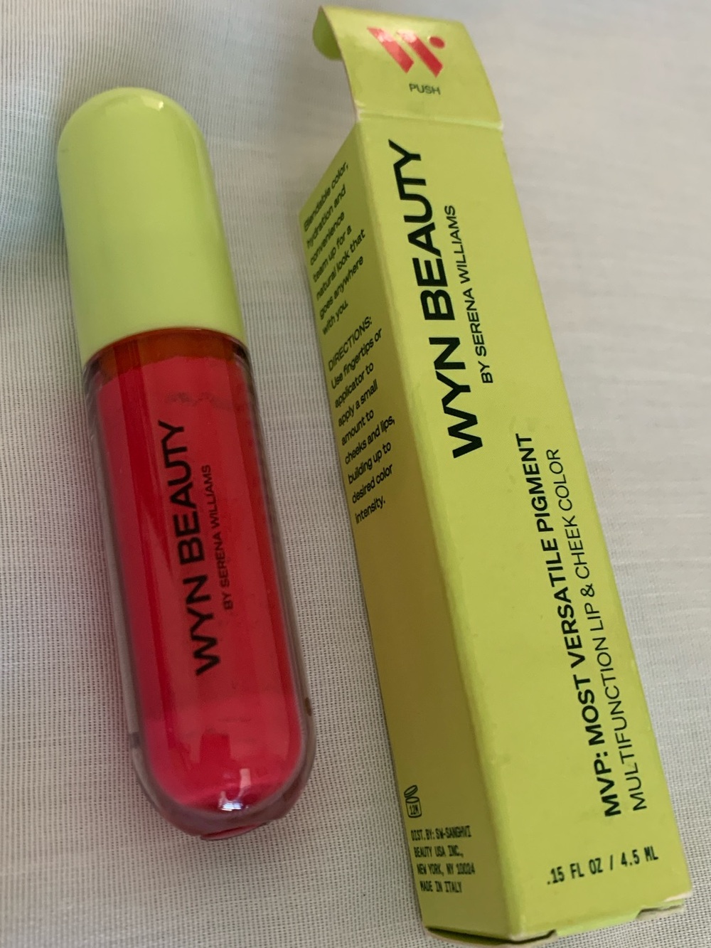NIB Wyn Beauty by Serena Williams MVP: MOST VERSATILE PIGMENT LIP & CHEEK CORAL